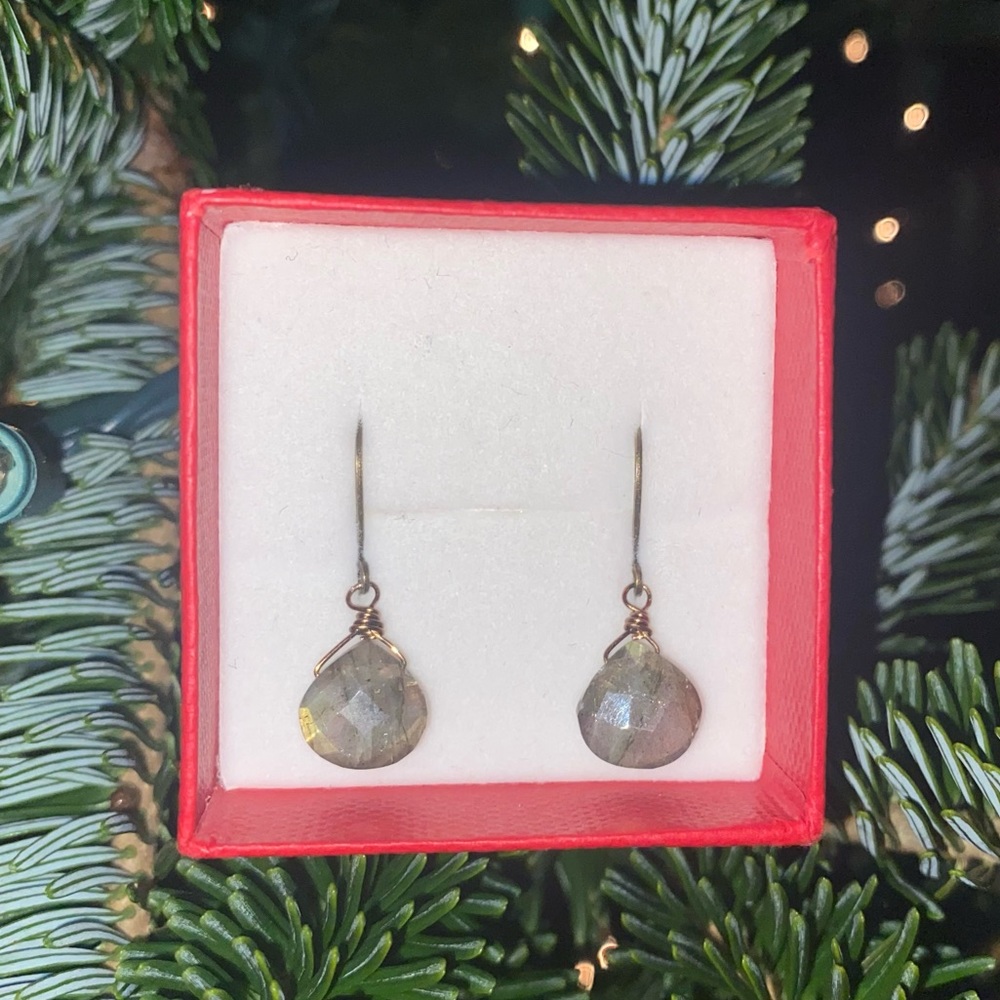 Labprodite gemstone earrings